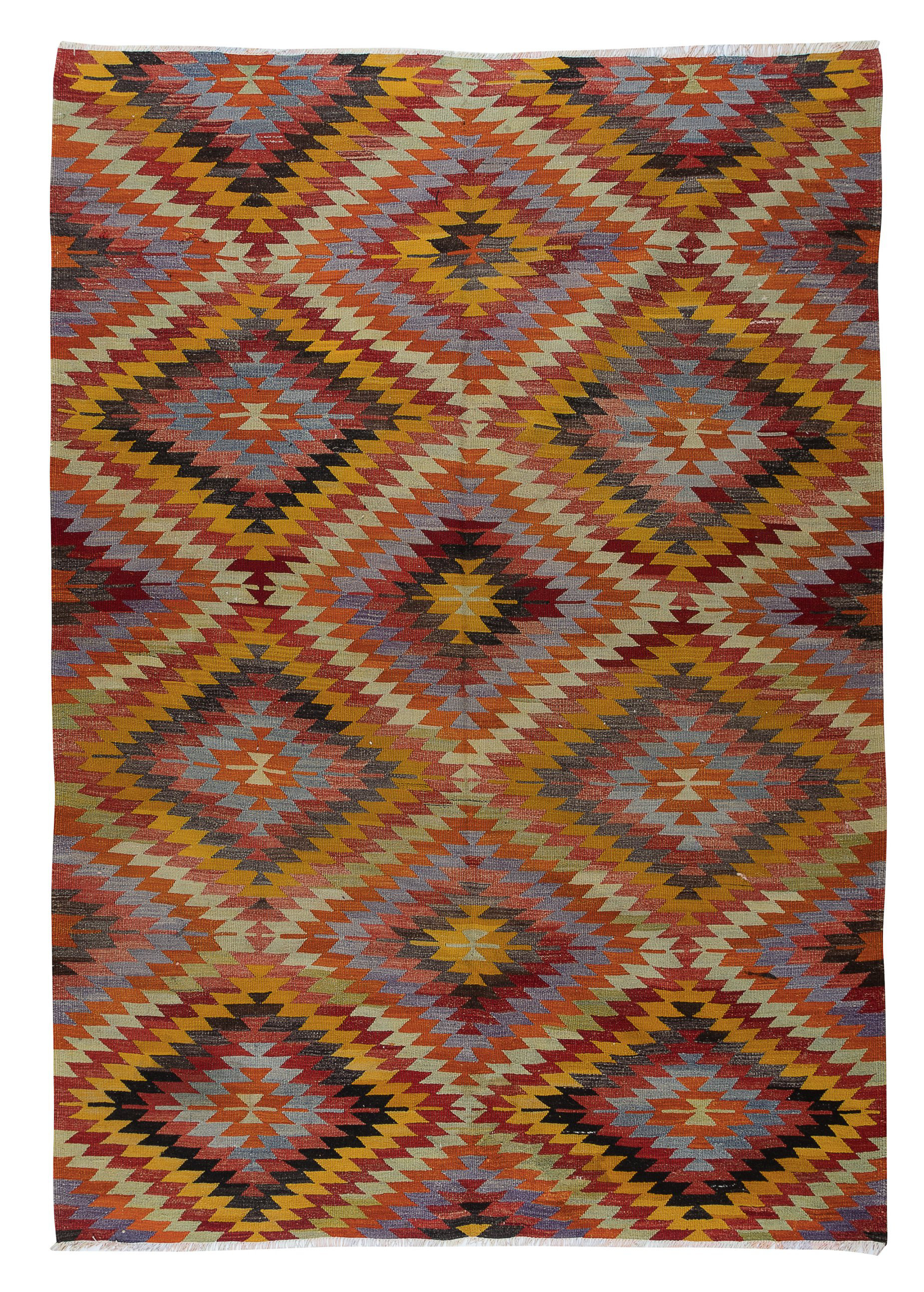 Bloomsbury Market 6x8.5 Ft Room Size Kilim Rug, Vintage Turkish Hand ...