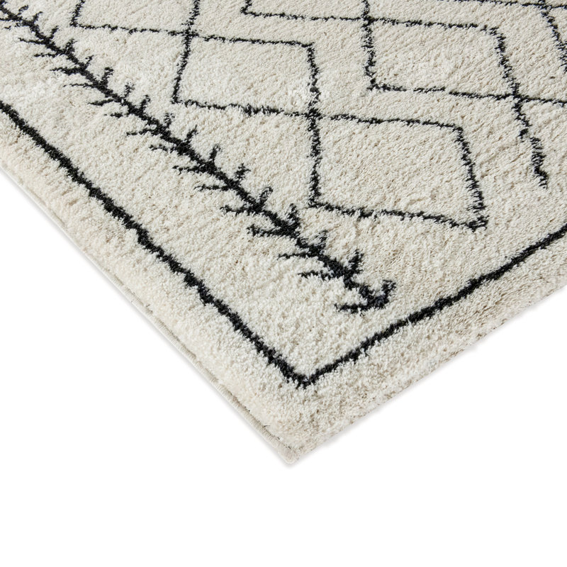 Tapis à poil long géométrique Campuzano, Rectangle 8 pi x 10 pi