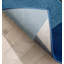 Tapis bleu à motif géométrique de losanges-2141114530