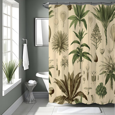 Rideau de douche avec tapis de bain