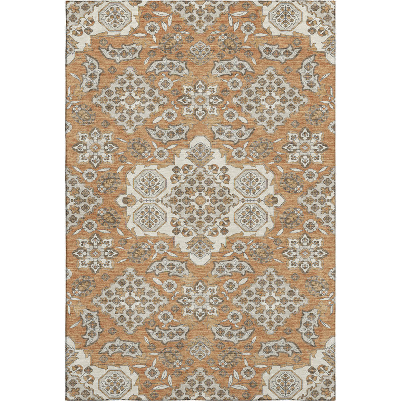 Premium Machine Washable Crestover AMF1853 Global Rug, Rectangle 2'6" x 3'10"