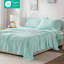 Ensemble de 4 très grands draps 100% molleton ultra doux et moelleux, boulochage, lavable à la machine, avec drap plat et 2 taies d'oreiller