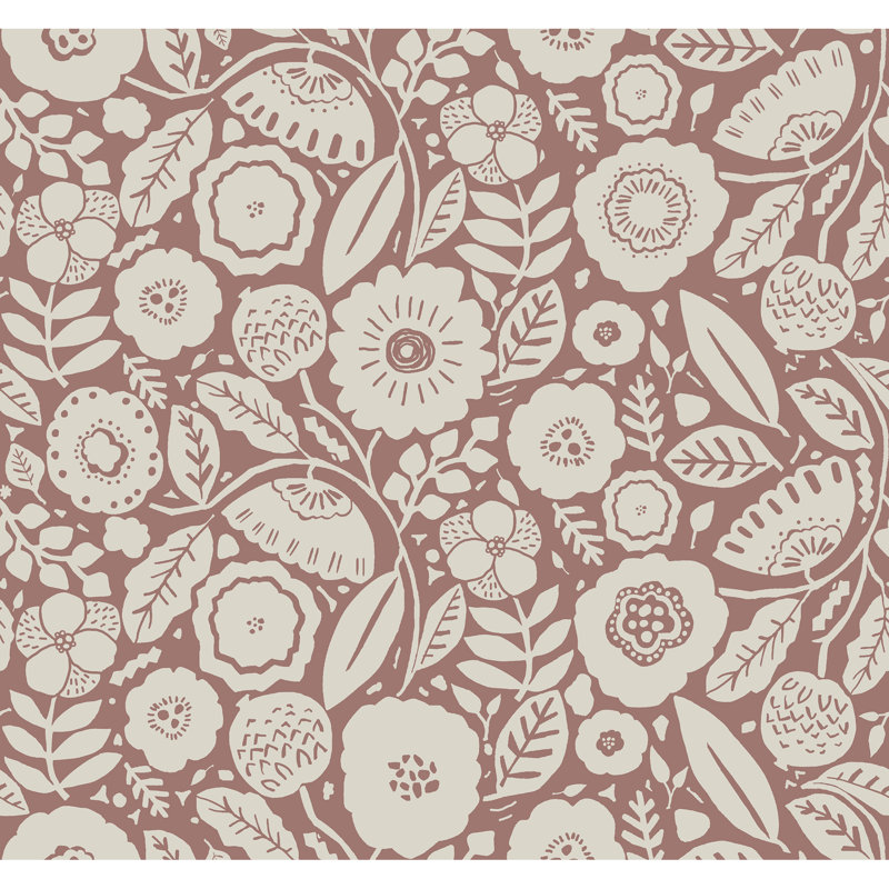 Camille Floral Wallpaper Roll, Pink