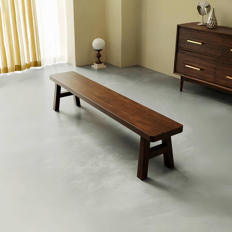 Kaile Solid Wood Bench, 17.71" H x 78.74" W x 11.81" D