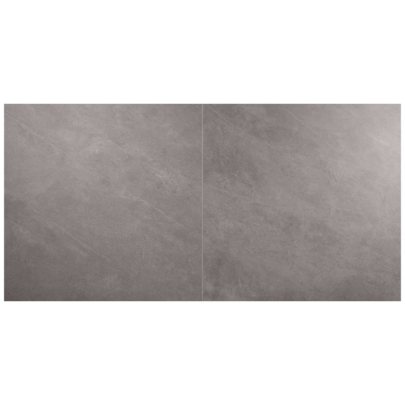 Era 48x48 Matte Textured Limestone Look Porcelain Tile, Slate Gray
