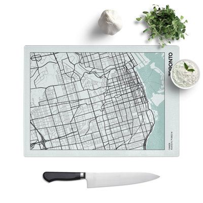 Map Toronto Canada Chopping Board