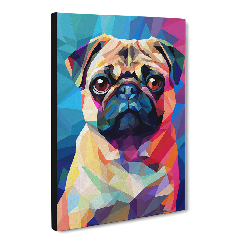 Pug Orphism - Wrapped Canvas, 50cm H x 35cm W x 3cm D
