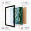 Textured Green Folds Minimalist - Framed Print-689949404-689949394