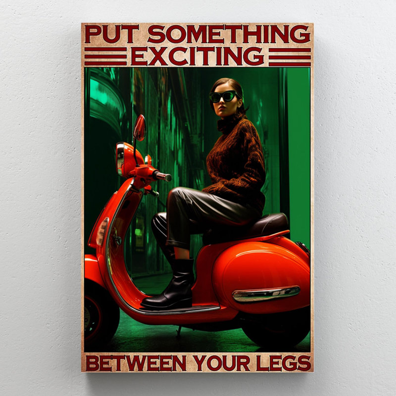 «Scooter Put quelque chose excitant» - 1 pièce rectangulaire «Scooter Put quelque chose excitant» - 1 pièce rectangulaire, impression sur toile tendue