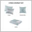 Ensemble de courtepointe double / grand 4 pièces avec coussin décoratif-125340969-125340971