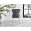 Tierra Glass and Chrome Metal Round Dining Table with 4 Luxury Velvet Dining Chairs-102216443