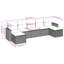  Ensemble de canapé de patio 7 pièces avec coussins en rotin de polyester noir