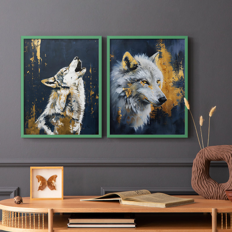 ANIMALS Series CXL III - reproduction encadrée de qualité supérieure - prête à être accrochée - aucun clou requis - aucun clou requis