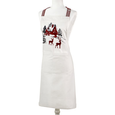 Christmas No Pattern Cotton Bib Apron