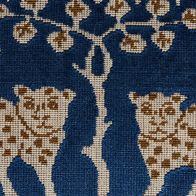 Tissu en velours Woodland, Saphire