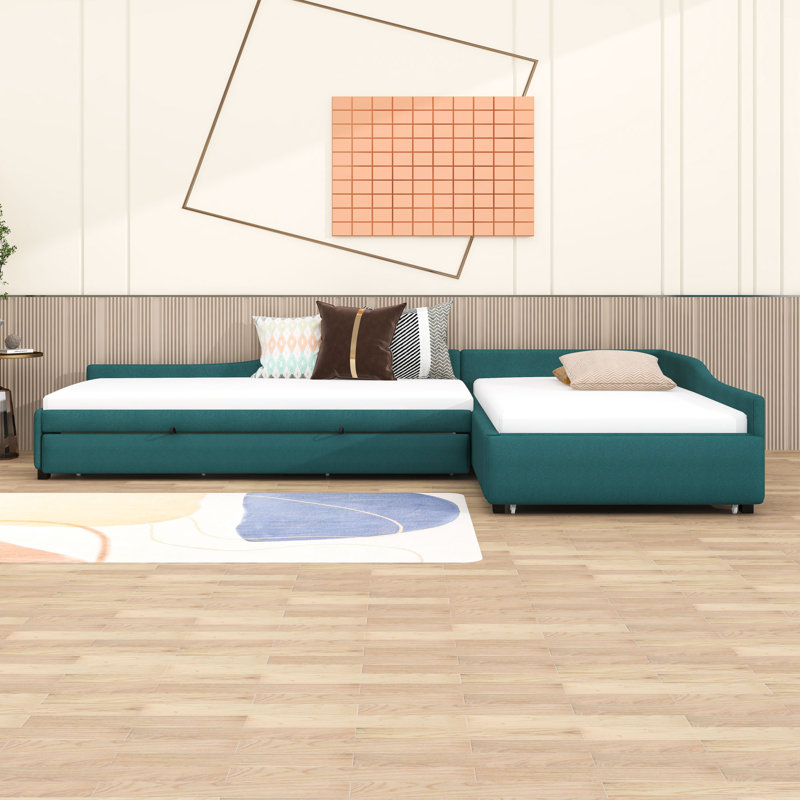 Kaylin Upholstered Daybed, Green