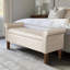 Banc de rangement capitonné crème Aubrey de 510 Design avec compartiment à couvercle relevable-102055139