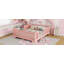 Lit double avec lattes et clôture, lit double Montessori avec porte-103444047