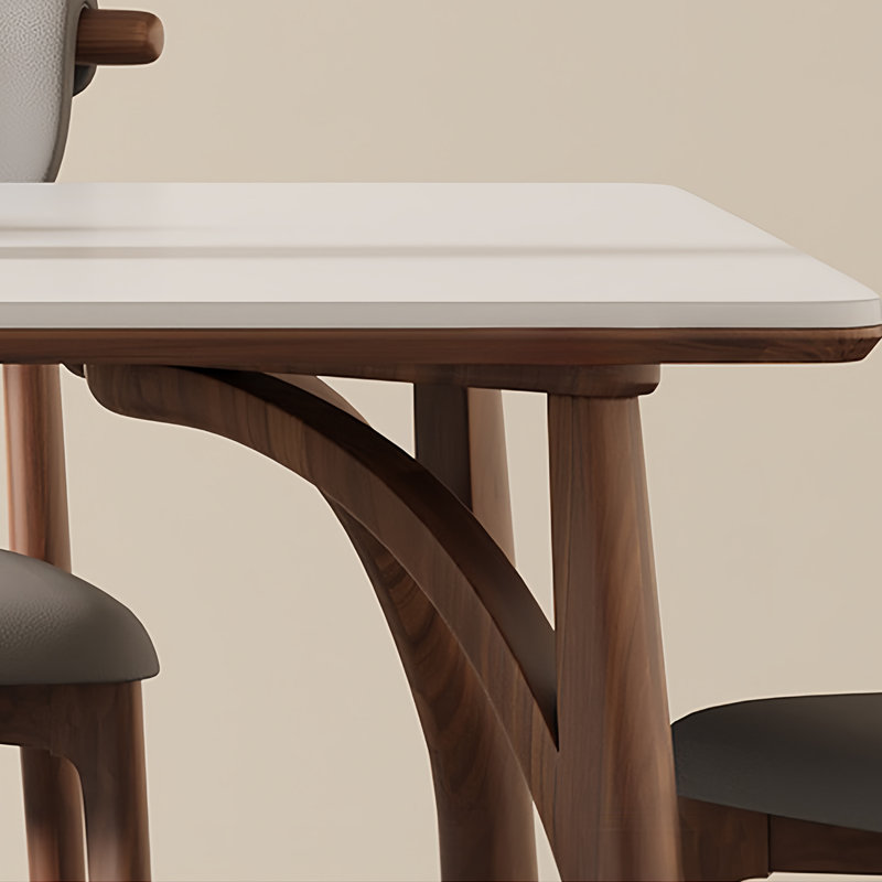 Graceful Simple Luxury Dining table and chairs, 29.5"H x 62.9"L x 31.4"W