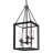 Averee 3 - Light Steel Dimmable Lantern Tiered Chandelier - Matte Black - Clear Glass-1349378175