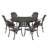 Vaghinag Round 6 - Person 59'' Long Cast Aluminum Dining Set