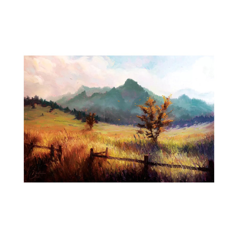 Reproduction d’art, "Flatiron Mountains" par Christopher Clark, Toile tendue, Pas de tapis, H 8 po x l 12 po x P 0,75 po