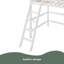 Lit mezzanine simple en bois massif avec échelle-1704658625