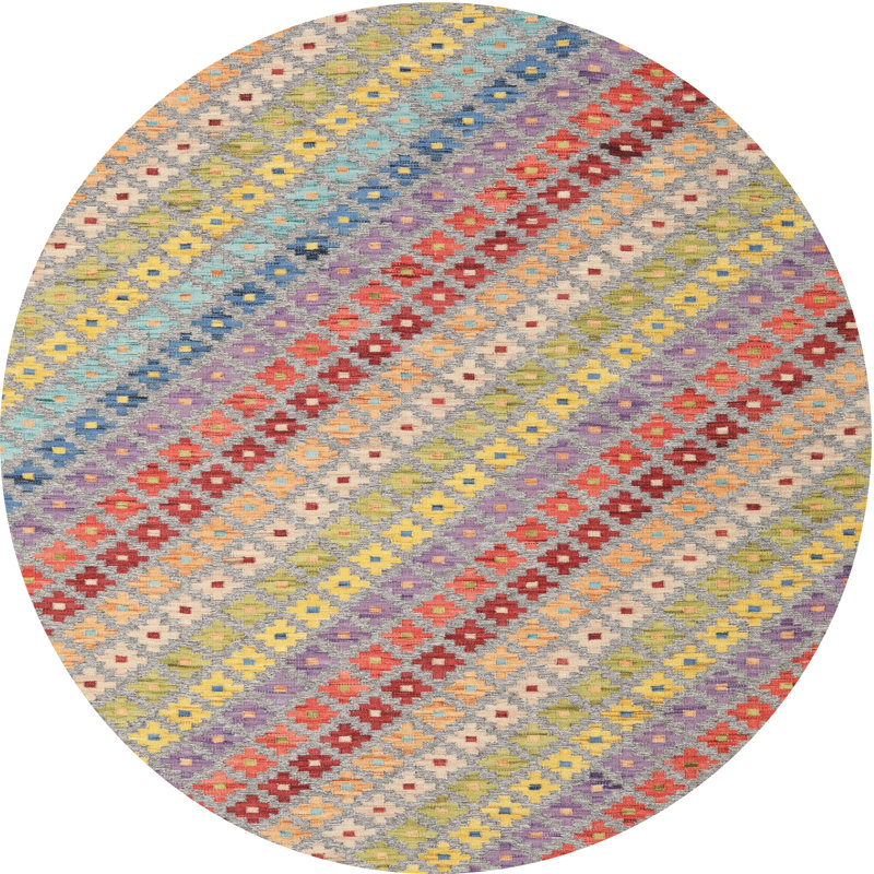 Abstract Indoor Rug, Round 7'