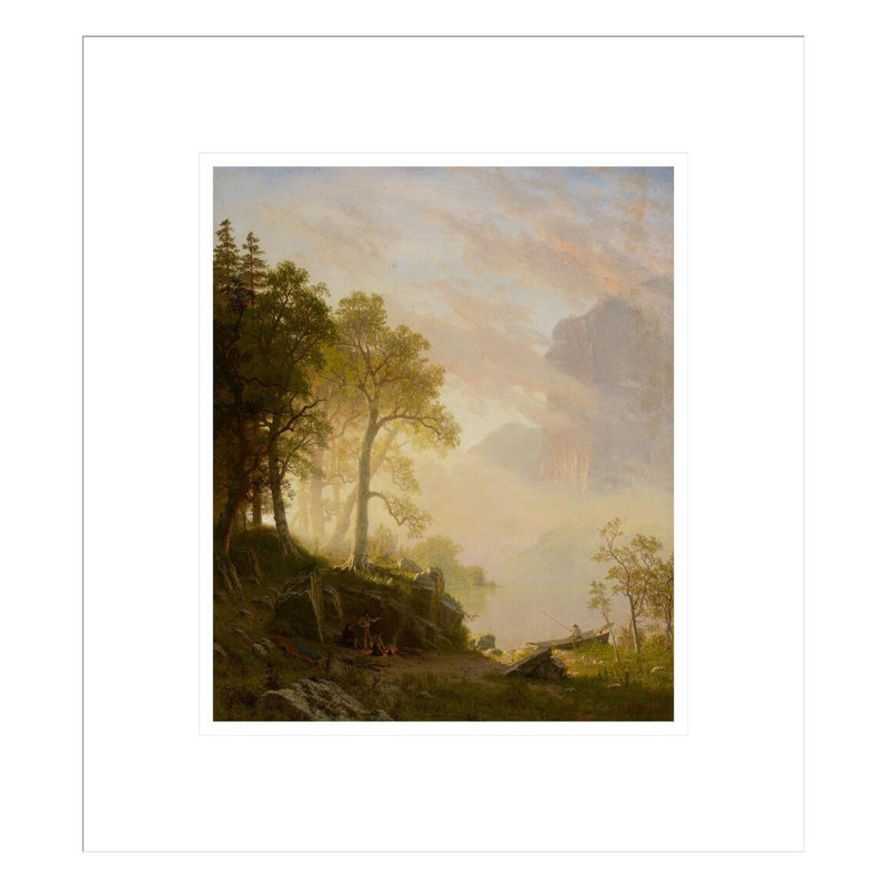 La rivière Merced à Yosemite - Albert Bierstadt - Impression sur toile, H 15,38 po x l 13,75 po