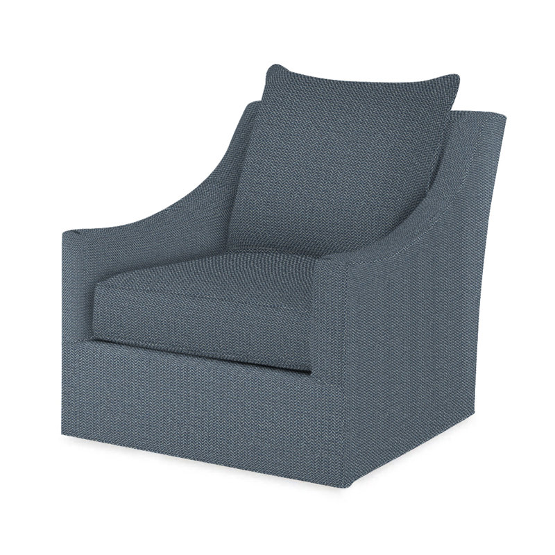 Willem Outdoor Swivel Lounge Chair, Navy Blue 71628L58
