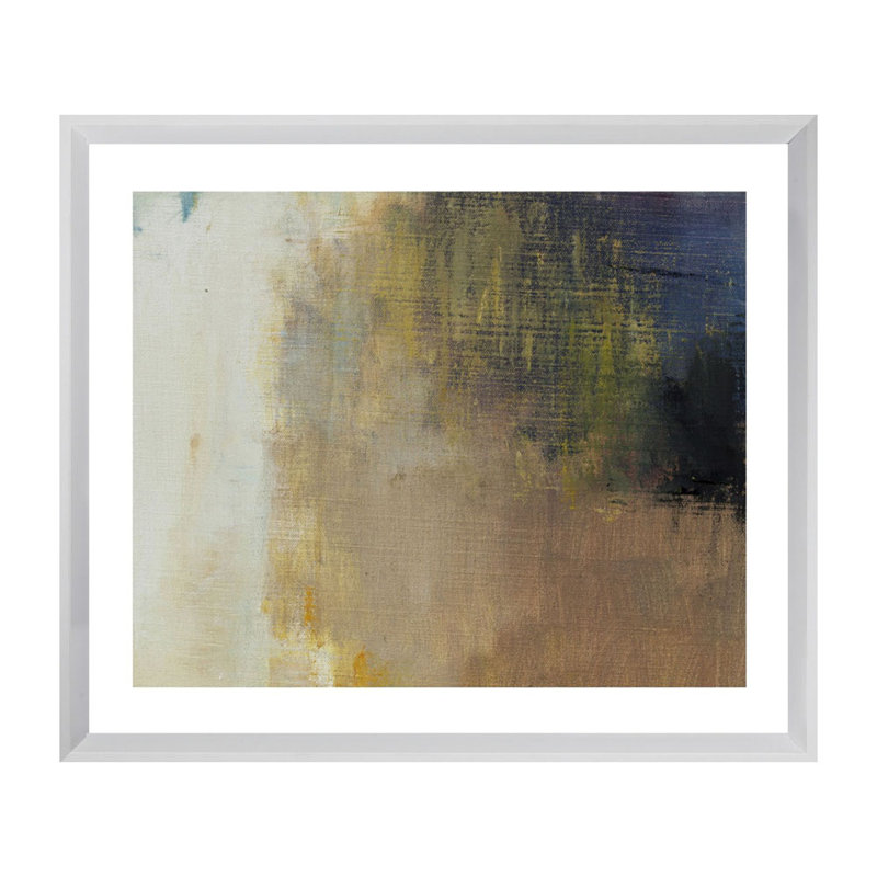 Earth Textured Abstract - Single Picture Frame Print, Matt White, 202.692 cm H x 164.592 cm W