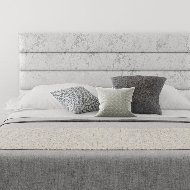 Platt Upholstered Headboard, Single (3'), Velvet Silver