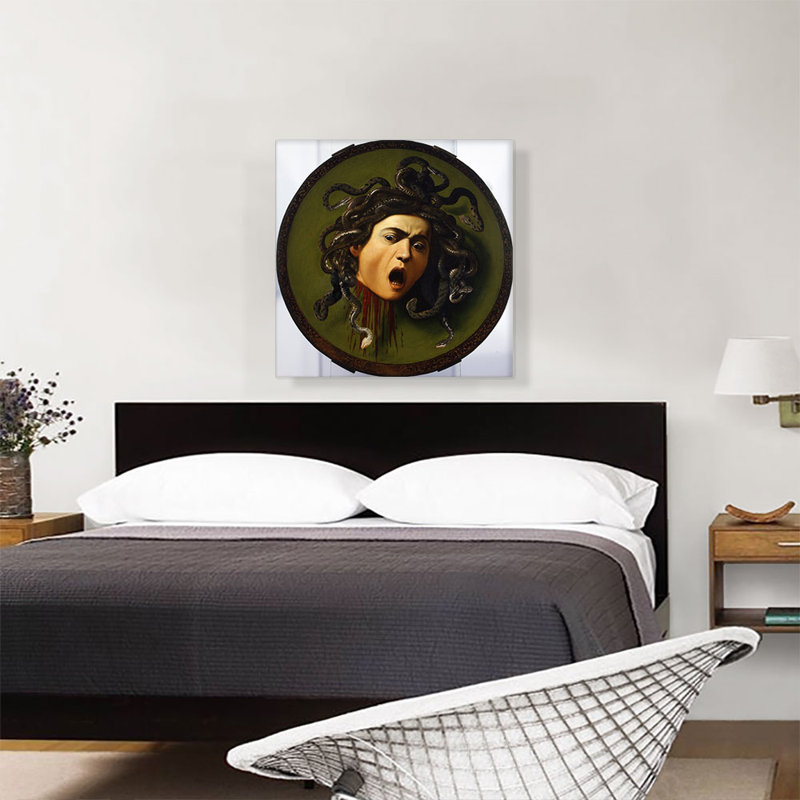 Medusa Shield 1597 - impression, H 26 po x l 26 po x P 1,5 po