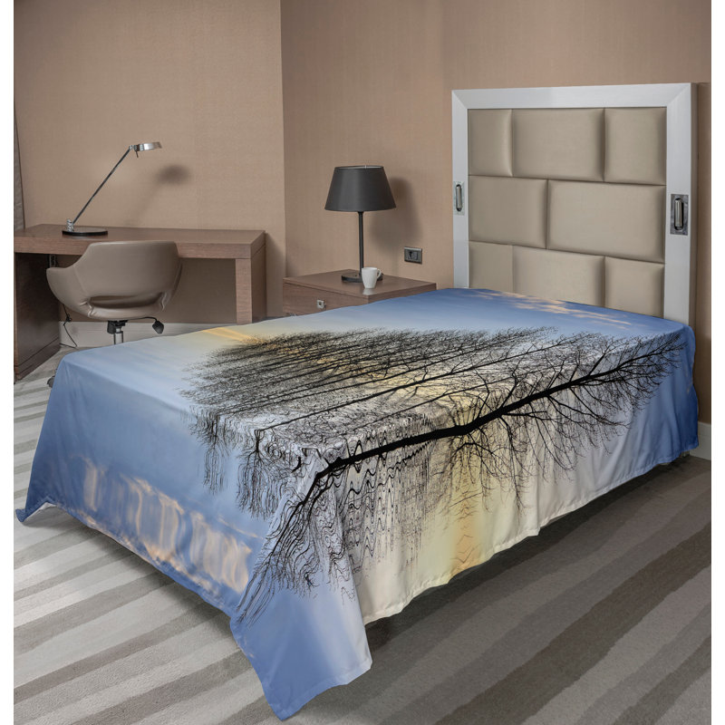 Drap-housse Ambesonne, Drap plat pour lit simple