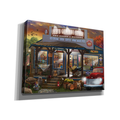 «Jebs General Store» par Bigelow, illustrations sur toile