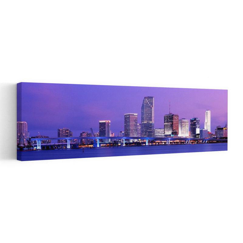 Miami FL by Richard Sisk - Wrapped Canvas Panoramic Print, 30.48 cm H x 91.44 cm W