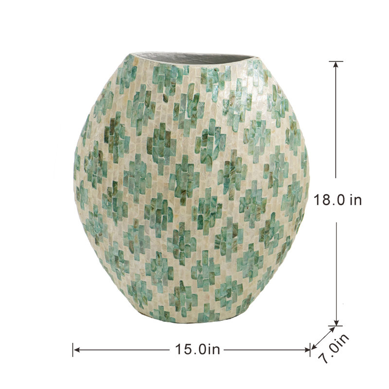Raza Table Vase, 17.7" H x 7.1" W x 15" D