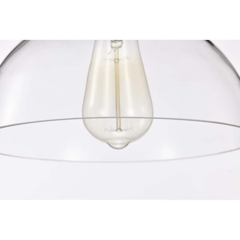 Mateo 1 - Light Black/Antique Brass Dome Pendant