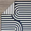 Tapis intérieur / extérieur bleu en polypropylène touffeté à la machine Balchand-86811343