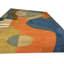 Tapis orange / jaune / bleu en coton / laine abstrait touffeté à la main 7 pi 9 po x 9 pi 9 po Abstract