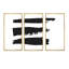 «Black and White Geometric Company II», ensemble d'art mural moderne encadré sur toile Mid-Century-72044461-72043315