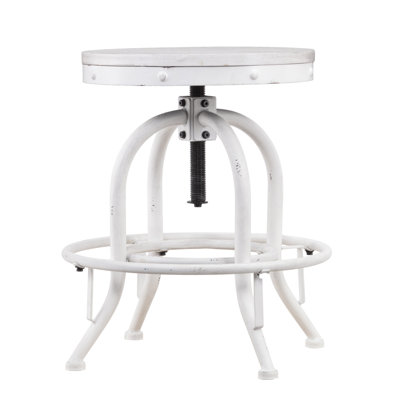 Industrial Adjustable Height Swiveling Stool Farmhouse Metal Metal Farmhouse Rustic Game by Ebern Designs