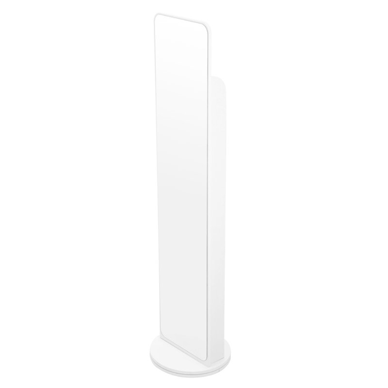 Rectangle Floor Mirror with Shelves, White