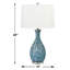 Lampe de table en verre bleu et blanc 30 po Nastrino