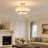 4-Light Lotus Semi-Flush Mount Ceiling Light