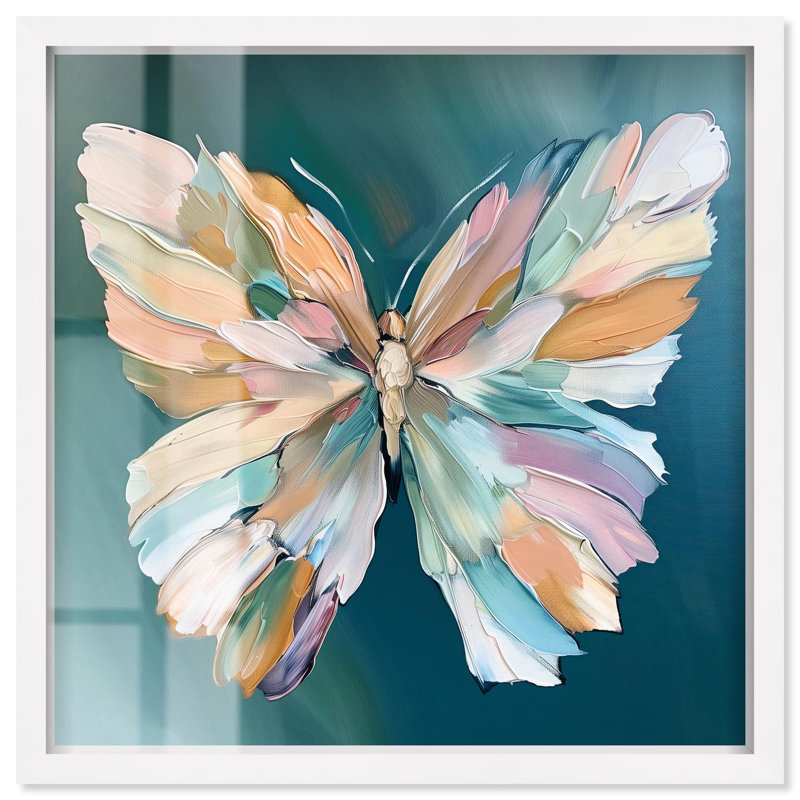 «Wings of Duality», impression de papillon par Art Remedy, H 31 po x l 31 po, Blanc