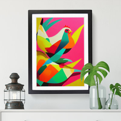 Chicken Hydrodipped - Single Picture Frame Print