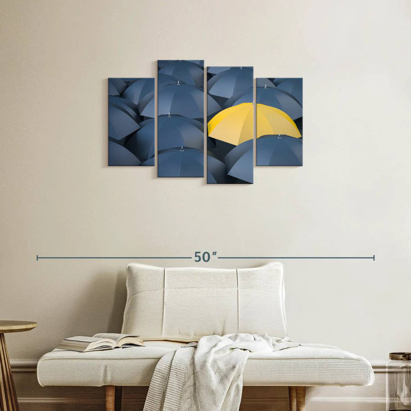 Parasol jaune Kerner Unique, H 22 po x l 36 po