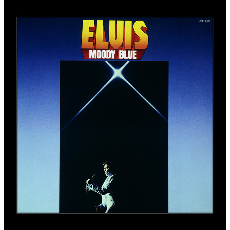 Elvis Presley - Moody Blue 12 x 12 Under Plexi, affiche encadrée