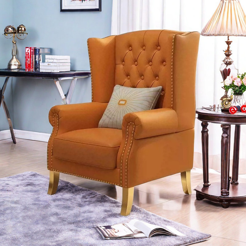 Lemari, Orange Faux Leather